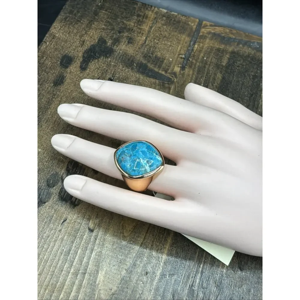 Barse Lure Ring- Turquoise - Copper- 6.75-NWT
